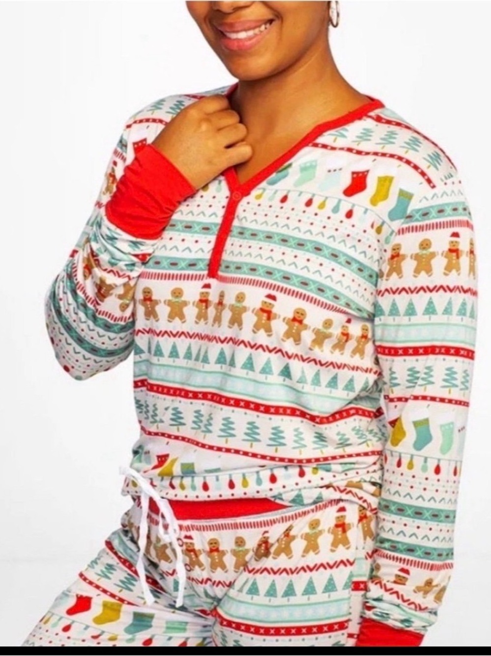 Little Sleepies Women’s Christmas Fair Isle Gingerbread Bamboo Pajamas Soft